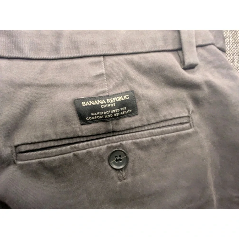 Banana Republic Pants Regular‎ Performance Gray Fulton Chinos Wear Mens 30x30